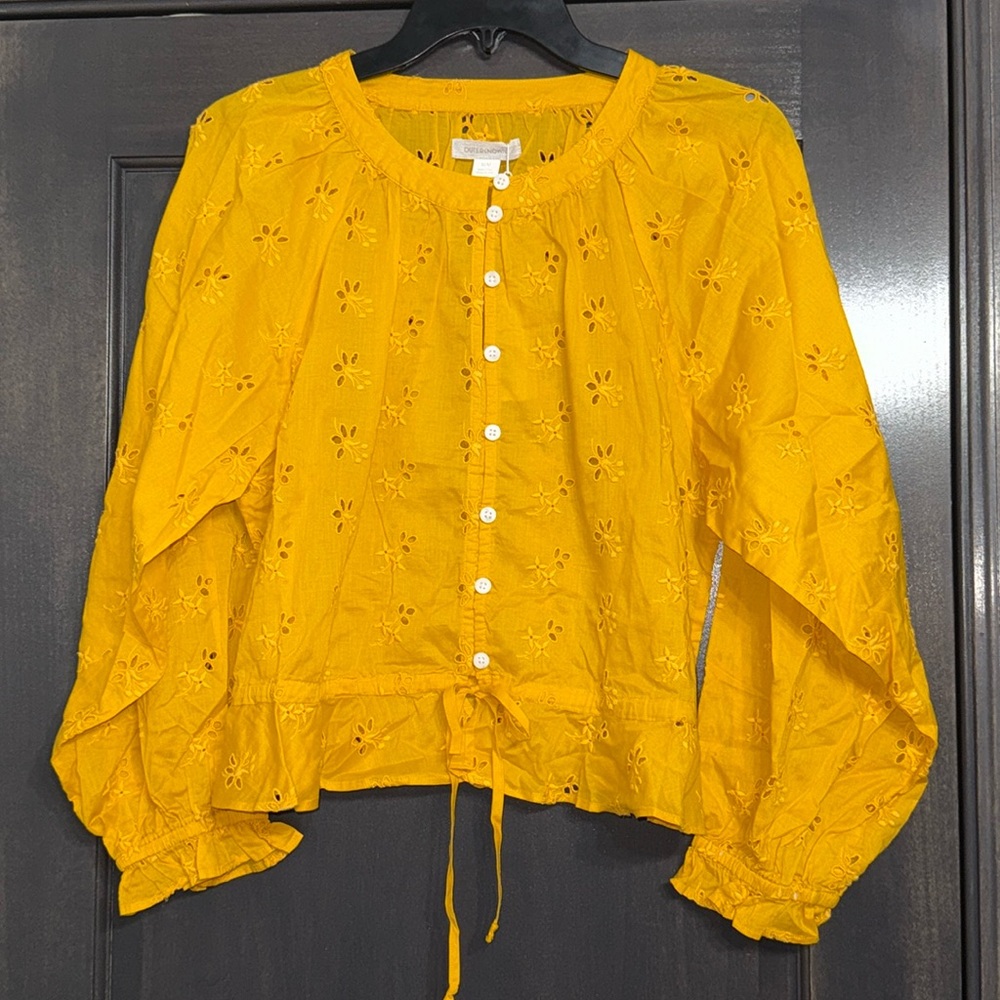OUTERKNOWN NWT sunflower orange Blouse M